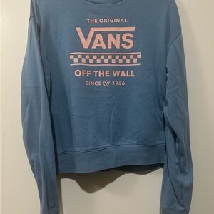 Vans Light Blue Sweatshirt with Peach Logo